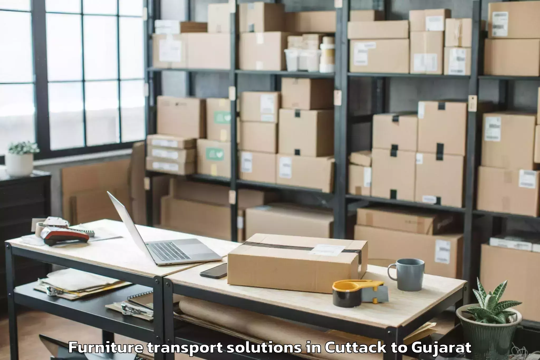 Affordable Cuttack to Tilakvada Furniture Transport Solutions